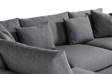 Menard 4-sits Vänstervänd L-formad Djup Schäslongsoffa i Tyg - Mörkgrå - Möbler - Soffa - Divansoffa & schäslongsoffa - 4 sits soffa med divan