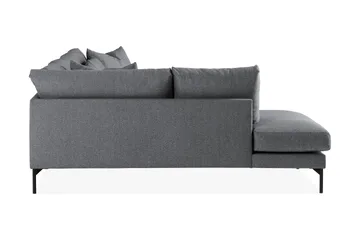 Menard 4-sits Vänstervänd L-formad Djup Schäslongsoffa i Tyg - Mörkgrå - Möbler - Soffa - Divansoffa & schäslongsoffa - 4 sits soffa med divan