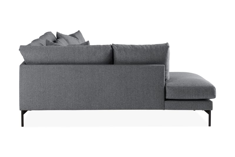 Menard 4-sits Vänstervänd L-formad Djup Schäslongsoffa i Tyg - Mörkgrå - Möbler - Soffa - Divansoffa & schäslongsoffa - 4 sits soffa med divan