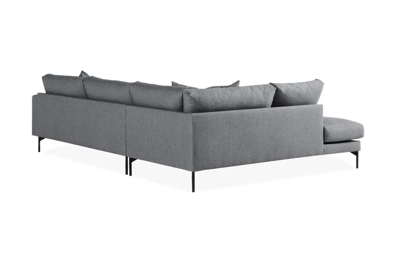Menard 4-sits Vänstervänd L-formad Djup Schäslongsoffa i Tyg - Mörkgrå - Möbler - Soffa - Divansoffa & schäslongsoffa - 4 sits soffa med divan