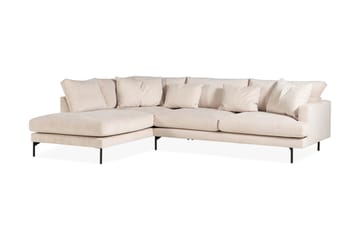 Menard 4-sits Vänstervänd L-formad Schäslongsoffa i Manchester - Beige - Möbler - Soffa - Divansoffa & schäslongsoffa - 4 sits soffa med divan