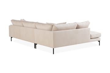 Menard 4-sits Vänstervänd L-formad Schäslongsoffa i Manchester - Beige - Möbler - Soffa - Divansoffa & schäslongsoffa - 4 sits soffa med divan