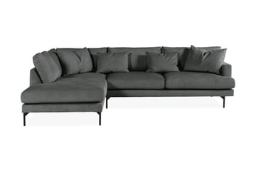 Menard 4-sits Vänstervänd L-formad Schäslongsoffa i Manchester - Grå - Möbler - Soffa - Divansoffa & schäslongsoffa - 4 sits soffa med divan