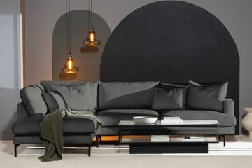 Menard 4-sits Vänstervänd L-formad Schäslongsoffa i Manchester - Grå - Möbler - Soffa - Divansoffa & schäslongsoffa - 4 sits soffa med divan