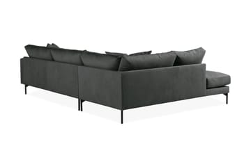 Menard 4-sits Vänstervänd L-formad Schäslongsoffa i Manchester - Grå - Möbler - Soffa - Divansoffa & schäslongsoffa - 4 sits soffa med divan