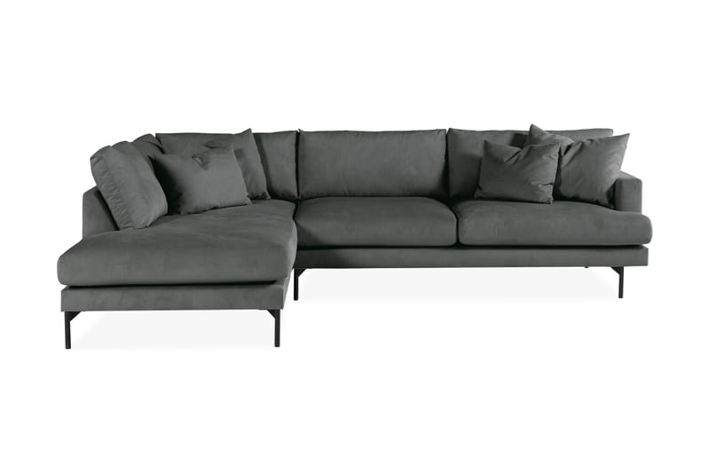 Menard 4-sits Vänstervänd L-formad Schäslongsoffa i Manchester - Grå - Möbler - Soffa - Divansoffa & schäslongsoffa - 4 sits soffa med divan