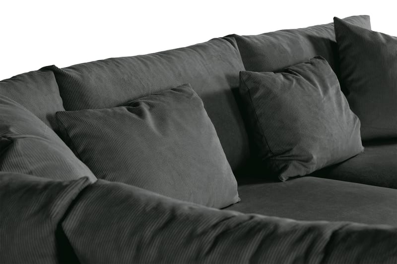 Menard 4-sits Vänstervänd L-formad Schäslongsoffa i Manchester - Grå - Möbler - Soffa - Divansoffa & schäslongsoffa - 4 sits soffa med divan