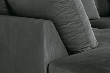 Menard 4-sits Vänstervänd L-formad Schäslongsoffa i Manchester - Grå - Möbler - Soffa - Divansoffa & schäslongsoffa - 4 sits soffa med divan