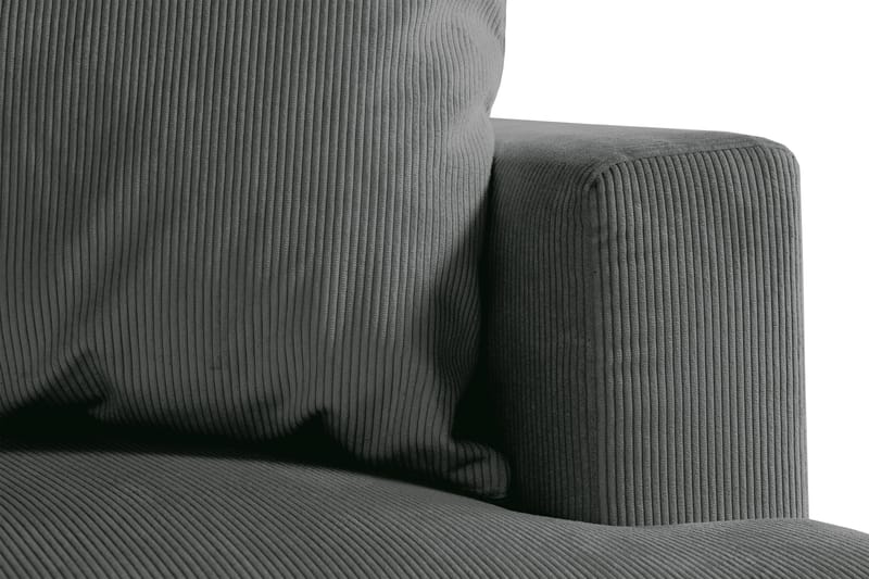 Menard 4-sits Vänstervänd L-formad Schäslongsoffa i Manchester - Grå - Möbler - Soffa - Divansoffa & schäslongsoffa - 4 sits soffa med divan