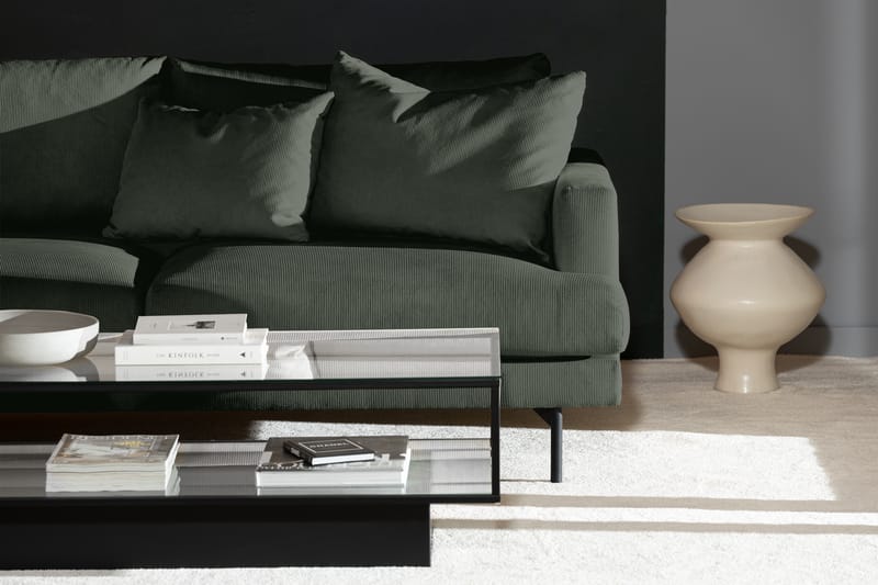 Menard 4-sits Vänstervänd L-formad Schäslongsoffa i Manchester - Grön - Möbler - Soffa - Divansoffa & schäslongsoffa - 4 sits soffa med divan