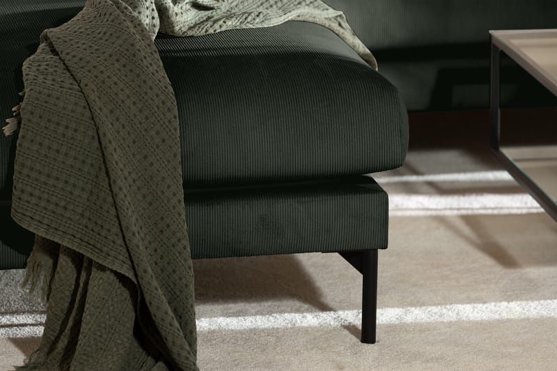 Menard 4-sits Vänstervänd L-formad Schäslongsoffa i Manchester - Grön - Möbler - Soffa - Divansoffa & schäslongsoffa - 4 sits soffa med divan