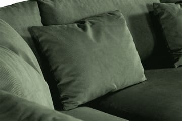 Menard 4-sits Vänstervänd L-formad Schäslongsoffa i Manchester - Grön - Möbler - Soffa - Divansoffa & schäslongsoffa - 4 sits soffa med divan