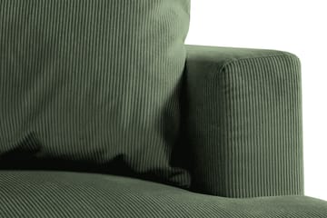 Menard 4-sits Vänstervänd L-formad Schäslongsoffa i Manchester - Grön - Möbler - Soffa - Divansoffa & schäslongsoffa - 4 sits soffa med divan