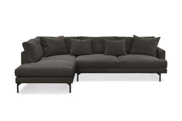 Menard 4-sits Vänstervänd L-formad Schäslongsoffa i Manchester - Mörkgrå - Möbler - Soffa - Divansoffa & schäslongsoffa - 4 sits soffa med divan