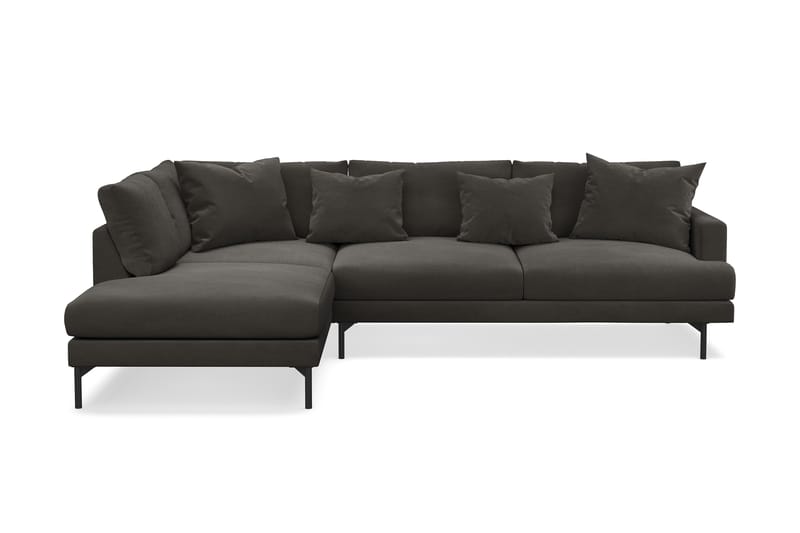 Menard 4-sits Vänstervänd L-formad Schäslongsoffa i Manchester - Mörkgrå - Möbler - Soffa - Divansoffa & schäslongsoffa - 4 sits soffa med divan