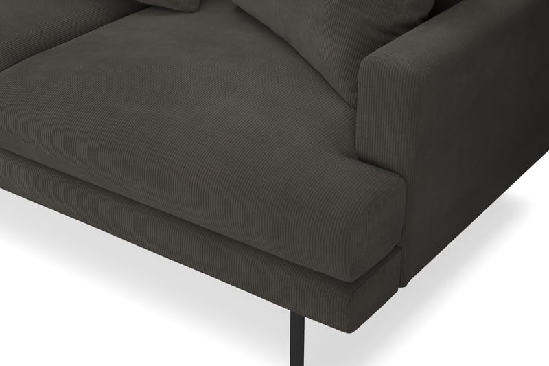 Menard 4-sits Vänstervänd L-formad Schäslongsoffa i Manchester - Mörkgrå - Möbler - Soffa - Divansoffa & schäslongsoffa - 4 sits soffa med divan