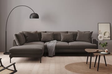 Menard 4-sits Vänstervänd L-formad Schäslongsoffa i Manchester - Mörkgrå - Möbler - Soffa - Divansoffa & schäslongsoffa - 4 sits soffa med divan