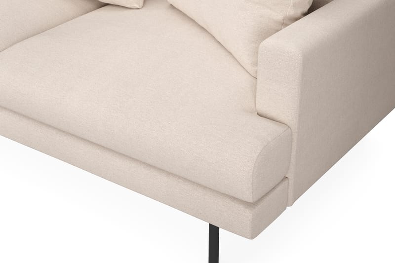 Menard 4-sits Vänstervänd L-formad Schäslongsoffa i Tyg - Beige - Möbler - Soffa - Divansoffa & schäslongsoffa - 4 sits soffa med divan