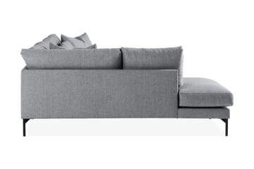 Menard 4-sits Vänstervänd L-formad Schäslongsoffa i Tyg - Grå - Möbler - Soffa - Divansoffa & schäslongsoffa - 4 sits soffa med divan