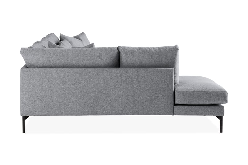 Menard 4-sits Vänstervänd L-formad Schäslongsoffa i Tyg - Grå - Möbler - Soffa - Divansoffa & schäslongsoffa - 4 sits soffa med divan