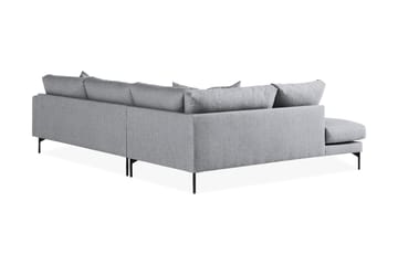 Menard 4-sits Vänstervänd L-formad Schäslongsoffa i Tyg - Grå - Möbler - Soffa - Divansoffa & schäslongsoffa - 4 sits soffa med divan