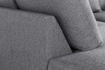 Menard 4-sits Vänstervänd L-formad Schäslongsoffa i Tyg - Grå - Möbler - Soffa - Divansoffa & schäslongsoffa - 4 sits soffa med divan