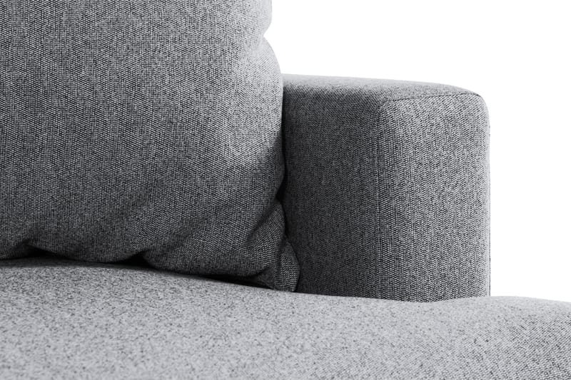 Menard 4-sits Vänstervänd L-formad Schäslongsoffa i Tyg - Grå - Möbler - Soffa - Divansoffa & schäslongsoffa - 4 sits soffa med divan