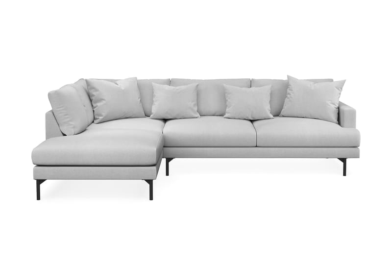 Menard 4-sits Vänstervänd L-formad Schäslongsoffa i Tyg - Ljusgrå - Möbler - Soffa - Divansoffa & schäslongsoffa - 4 sits soffa med divan