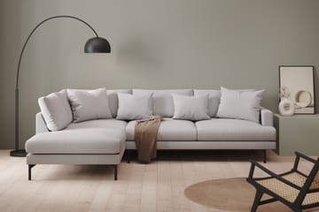 Menard 4-sits Vänstervänd L-formad Schäslongsoffa i Tyg - Ljusgrå - Möbler - Soffa - Divansoffa & schäslongsoffa - 4 sits soffa med divan