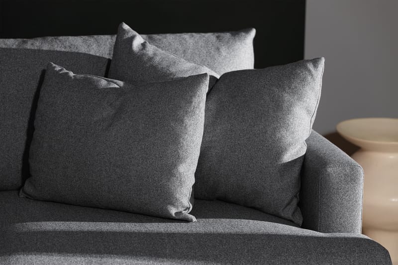 Menard 4-sits Vänstervänd L-formad Schäslongsoffa i Tyg - Mörkgrå - Möbler - Soffa - Divansoffa & schäslongsoffa - 4 sits soffa med divan