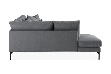 Menard 4-sits Vänstervänd L-formad Schäslongsoffa i Tyg - Mörkgrå - Möbler - Soffa - Divansoffa & schäslongsoffa - 4 sits soffa med divan