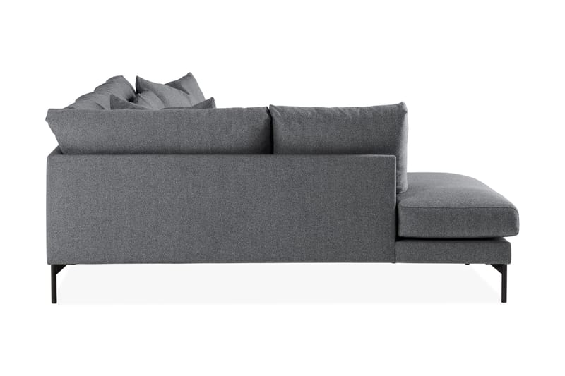 Menard 4-sits Vänstervänd L-formad Schäslongsoffa i Tyg - Mörkgrå - Möbler - Soffa - Divansoffa & schäslongsoffa - 4 sits soffa med divan