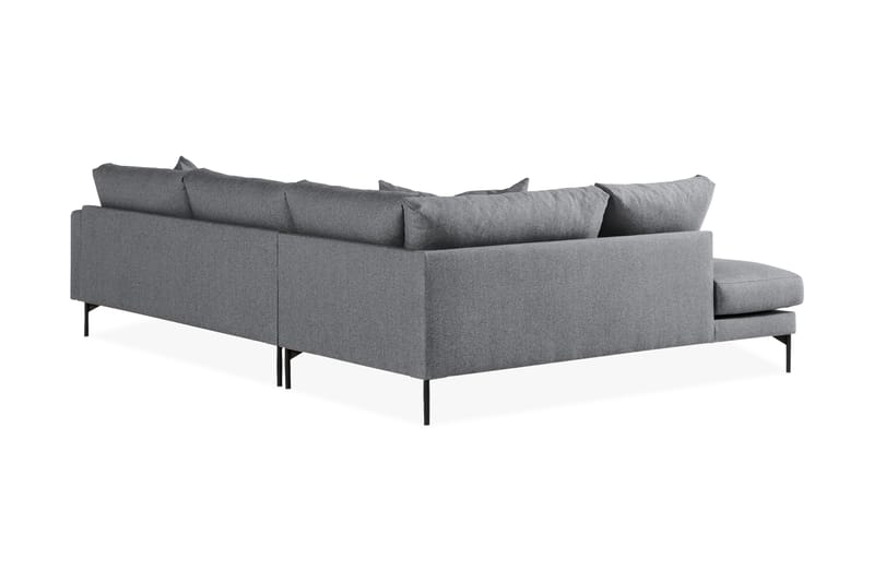 Menard 4-sits Vänstervänd L-formad Schäslongsoffa i Tyg - Mörkgrå - Möbler - Soffa - Divansoffa & schäslongsoffa - 4 sits soffa med divan