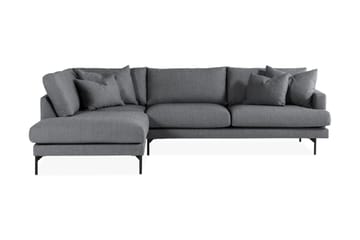 Menard 4-sits Vänstervänd L-formad Schäslongsoffa i Tyg - Mörkgrå - Möbler - Soffa - Divansoffa & schäslongsoffa - 4 sits soffa med divan