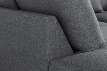 Menard 4-sits Vänstervänd L-formad Schäslongsoffa i Tyg - Mörkgrå - Möbler - Soffa - Divansoffa & schäslongsoffa - 4 sits soffa med divan