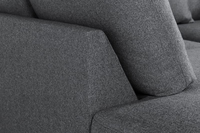 Menard 4-sits Vänstervänd L-formad Schäslongsoffa i Tyg - Mörkgrå - Möbler - Soffa - Divansoffa & schäslongsoffa - 4 sits soffa med divan