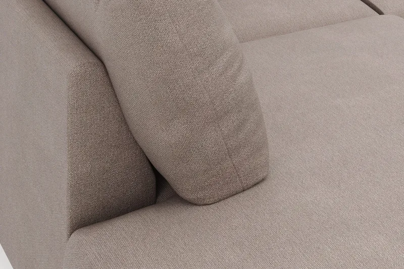 Menard 4-sits Vänstervänd Stor U-formad Djup Large Soffa med Divan och Schäslong i Tyg - Brun - Möbler - Soffa - Divansoffa & schäslongsoffa - 4 sits soffa med divan