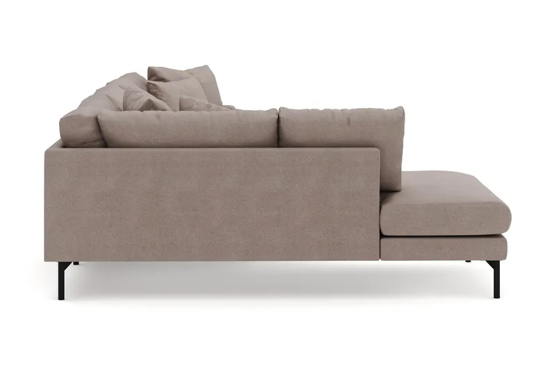 Menard 4-sits Vänstervänd Stor U-formad Djup Large Soffa med Divan och Schäslong i Tyg - Brun - Möbler - Soffa - Divansoffa & schäslongsoffa - 4 sits soffa med divan