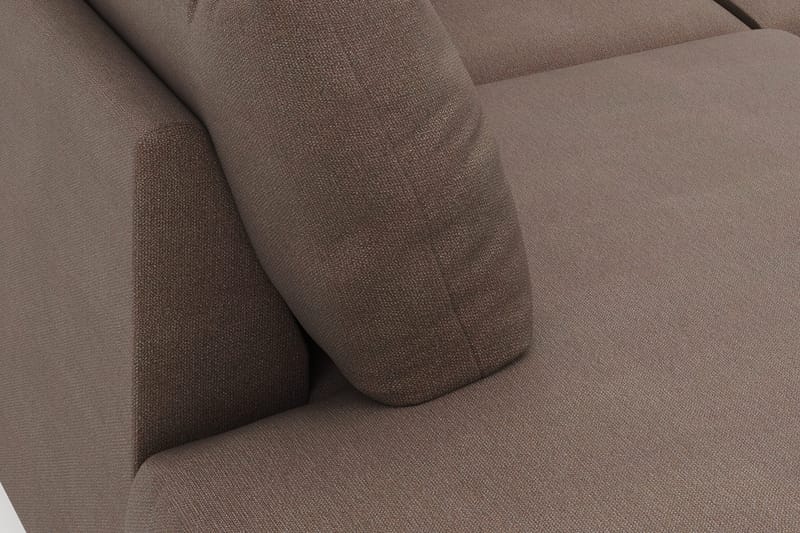 Menard 4-sits Vänstervänd Stor U-formad Djup Large Soffa med Divan och Schäslong i Tyg - Brun - Möbler - Soffa - Divansoffa & schäslongsoffa - 4 sits soffa med divan