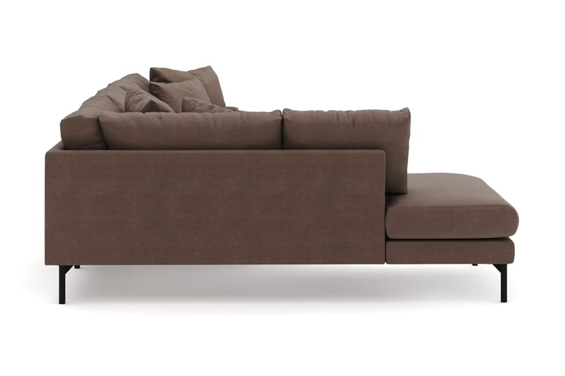 Menard 4-sits Vänstervänd Stor U-formad Djup Large Soffa med Divan och Schäslong i Tyg - Brun - Möbler - Soffa - Divansoffa & schäslongsoffa - 4 sits soffa med divan
