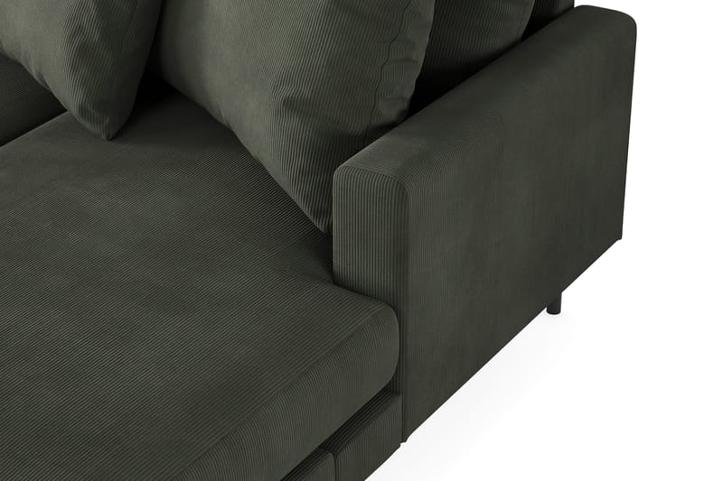 Menard 4-sits Vänstervänd Stor U-formad Djup Soffa med Divan och Schäslong i Manchester - Mörkgrön - Möbler - Soffa - U-soffa