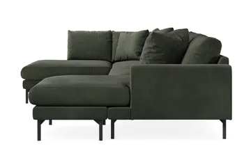 Menard 4-sits Vänstervänd Stor U-formad Djup Soffa med Divan och Schäslong i Manchester - Mörkgrön - Möbler - Soffa - U-soffa