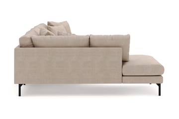 Menard 4-sits Vänstervänd U-formad Large Soffa med Divan och Schäslong i Tyg - Beige - Möbler - Soffa - Divansoffa & schäslongsoffa - 4 sits soffa med divan