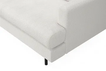 Menard Compact 3-sits Vänstervänd L-formad Divansoffa i Bouclé - Vit - Möbler - Soffa - Divansoffa & schäslongsoffa - 3 sits soffa med divan
