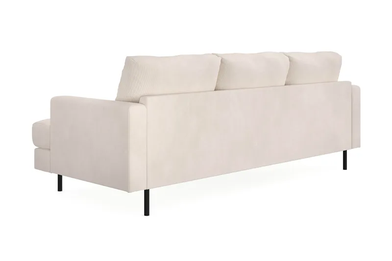 Menard Compact 3-sits Vänstervänd L-formad Divansoffa i Manchester - Beige - Möbler - Soffa - Divansoffa & schäslongsoffa - 3 sits soffa med divan