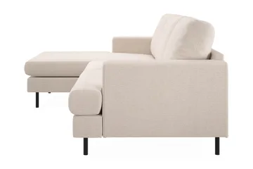 Menard Compact 3-sits Vänstervänd L-formad Divansoffa i Tyg - Beige - Möbler - Soffa - Divansoffa & schäslongsoffa - 3 sits soffa med divan