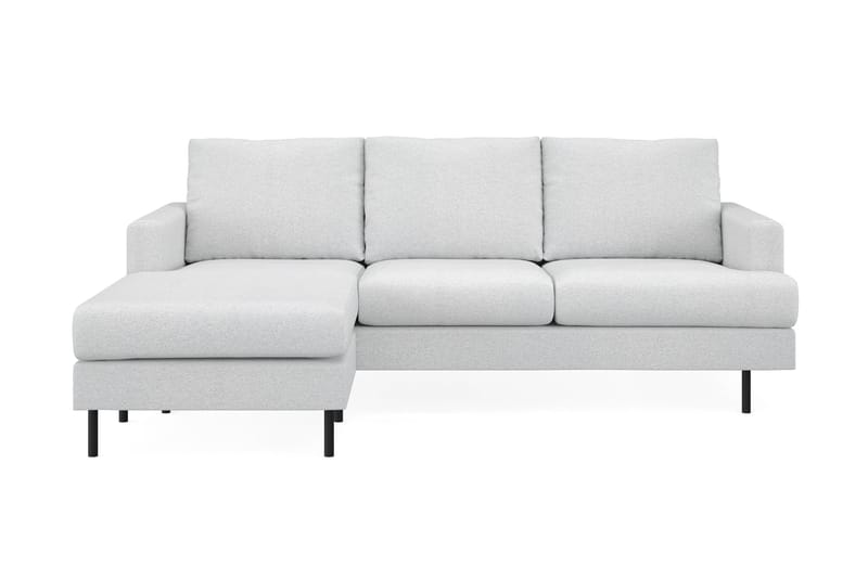 Menard Compact 3-sits Vänstervänd L-formad Divansoffa i Tyg, Ljusgrå
