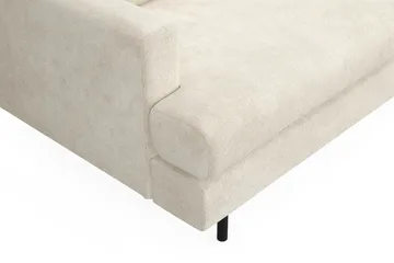 Menard Compact 4-sits Högervänd L-formad Schäslongsoffa i Sammet - Krämvit - Möbler - Soffa - Divansoffa & schäslongsoffa - 4 sits soffa med divan