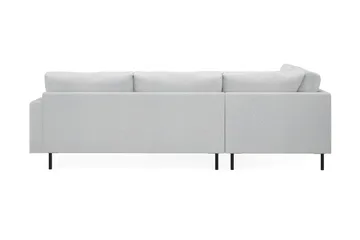 Menard Compact 4-sits Vänstervänd L-formad Schäslongsoffa i Tyg - Ljusgrå - Möbler - Soffa - Divansoffa & schäslongsoffa - 4 sits soffa med divan
