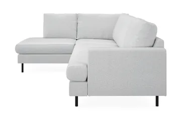 Menard Compact 4-sits Vänstervänd L-formad Schäslongsoffa i Tyg - Ljusgrå - Möbler - Soffa - Divansoffa & schäslongsoffa - 4 sits soffa med divan